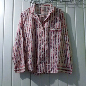 Vs pink floral pajama top-Medium NWT